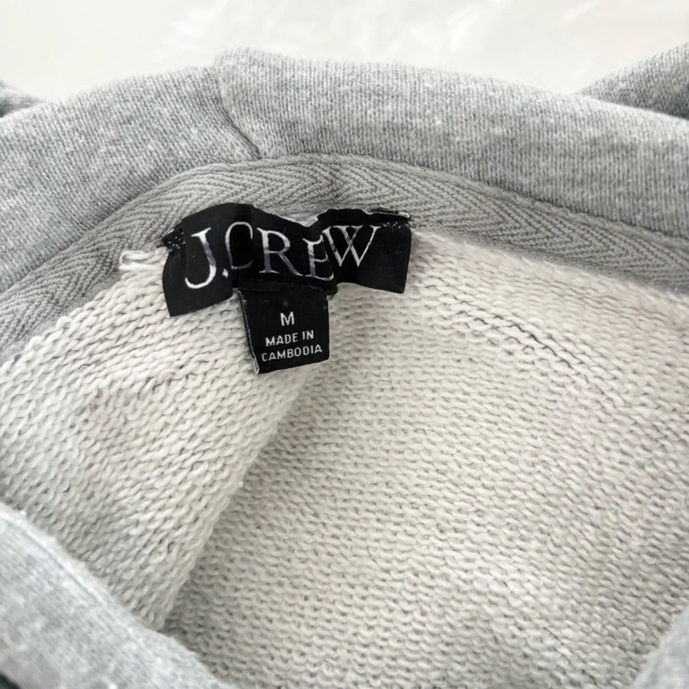 J. Crew Heritage Terry Hoodie Heather Gray